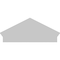 Ekena Millwork Peaked Cap 3 Spoke Architectural PVC Combination Pediment, 34"W x 15-3/8"H x 2-3/4"P (Pitch 6/12) PEDPC034X155PKC03 - alternate 3